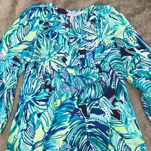 Lilly Pulitzer Armadilly Dally Silk Matilda Top